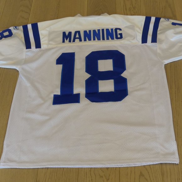 Peyton Manning NFL Indianapolis Colts Reebok White Size 52 (XXL) Stitched Jersey - Picture 8 of 9
